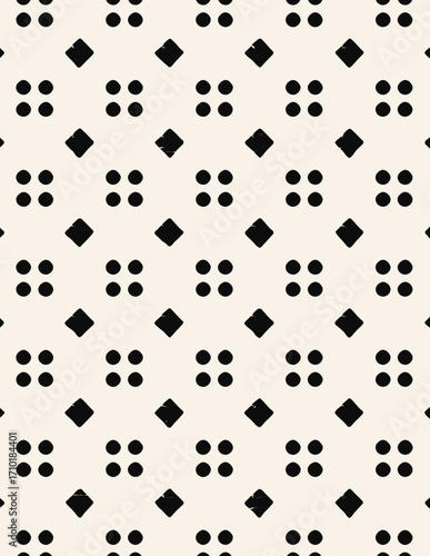 Nahtloses Vektor-Muster: Geometrische Punkte und Rauten