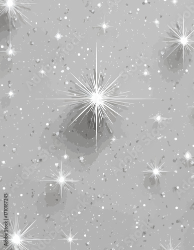 Minimalistisches, abstraktes Sternmuster-Design in Graustufen