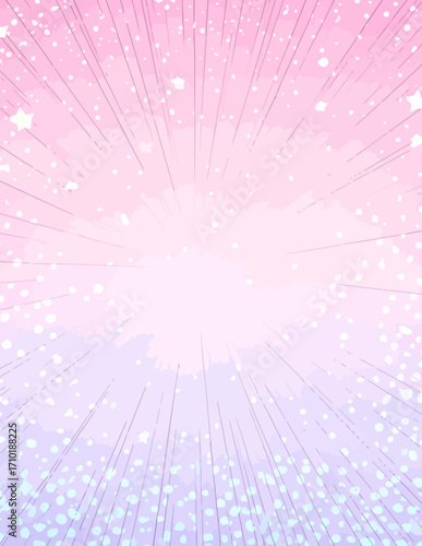 Abstrakter Pastell-Hintergrund mit Strahlen und Glitzerpartikeln