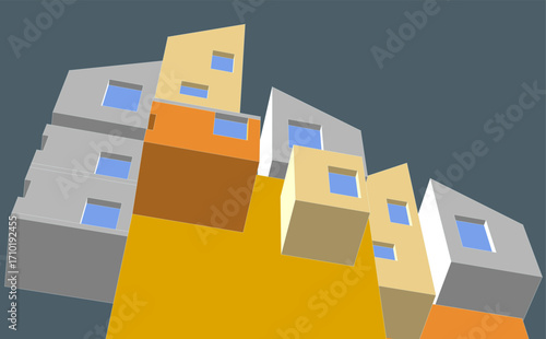 abstract architecture concept building 3d