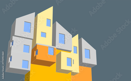 abstract architecture concept building 3d