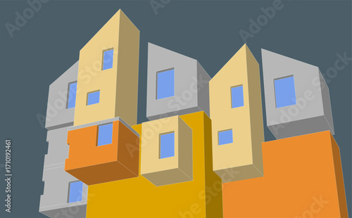 abstract architecture concept building 3d