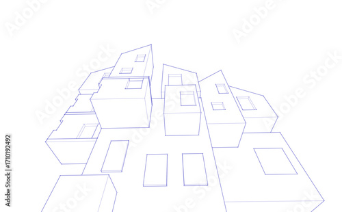 abstract architecture concept building 3d