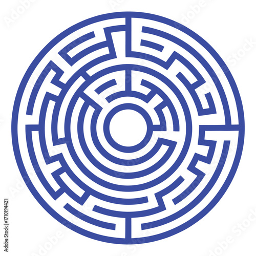 Circular maze icon