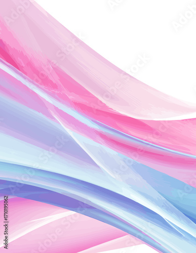 Abstrakter Hintergrund mit fließenden Kurven in Rosa und Blau