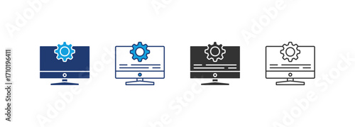 Operating System Icon Set Multiple Style Collection