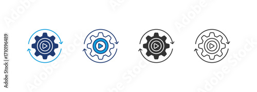 Automation Icon Set Multiple Style Collection