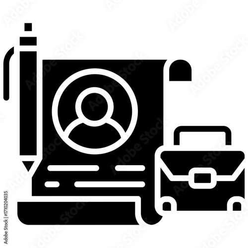 Portfolio glyph icon