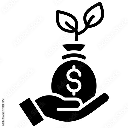 Investment glyph icon