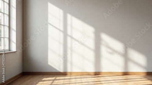 Wallpaper Mural Sunlight shadows on empty room Torontodigital.ca