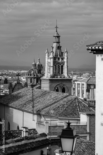 Aerial view of the building...