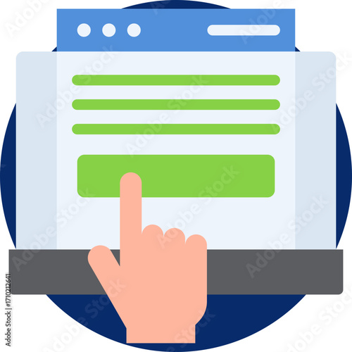 Subscription model icon for content marketing, business, website, application, printing, document, poster design, etc
