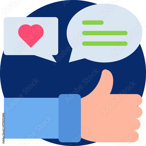 Customer experience icon for content marketing, business, website, application, printing, document, poster design, etc