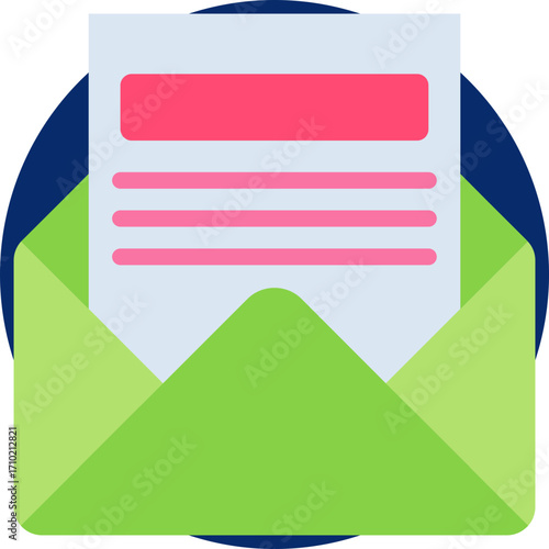 Newsletter icon for content marketing, business, website, application, printing, document, poster design, etc