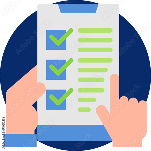 Online survey icon for content marketing, business, website, application, printing, document, poster design, etc