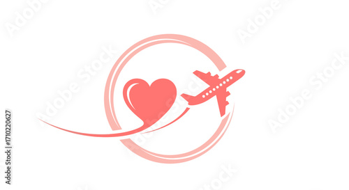 Love is in the Air Travel Icon Design for Romantic Getaways