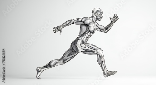 Human musculature running