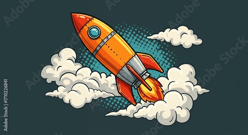 Rocket launch illustration