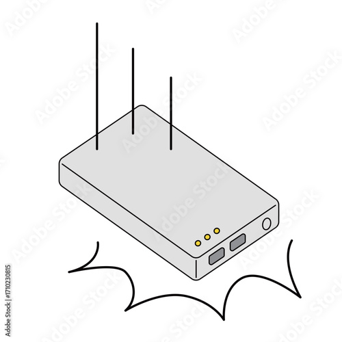 落下するモバイルバッテリーのイラスト