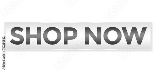 shop now silver Button Element png file