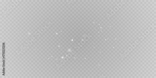 Magical festive PNG overlay with sparkling vector elements, sparkling white light, glitter effects, and transparent glowing festive decorations.