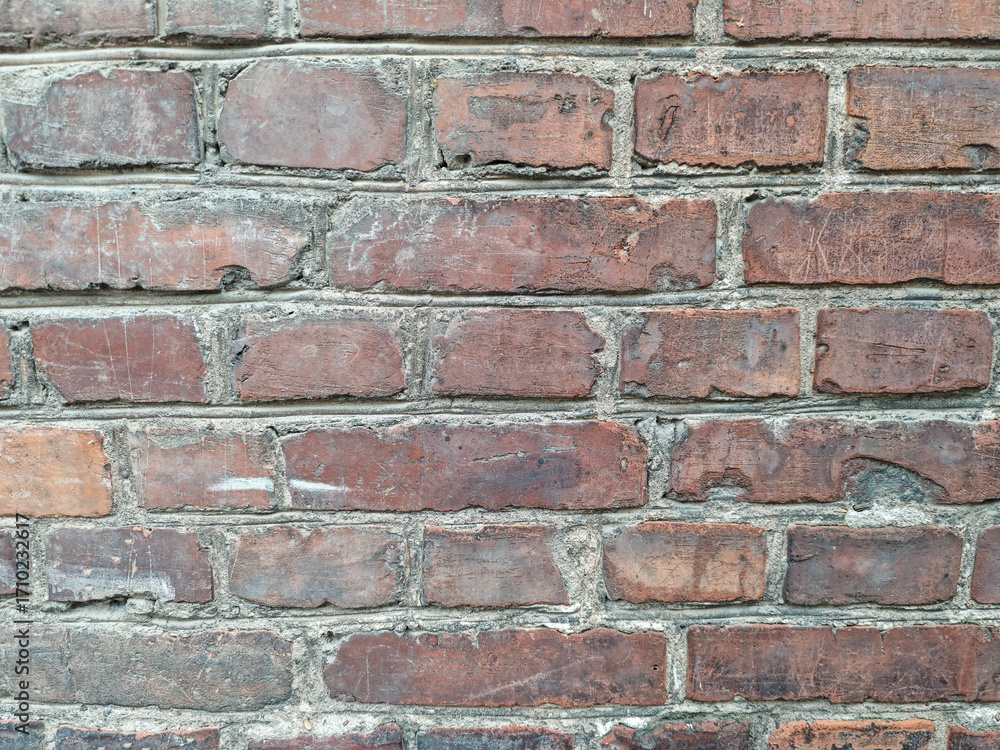 Obraz premium Old red brick wall background texture