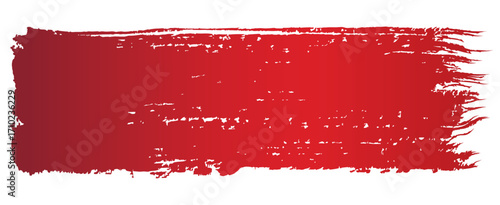 手書き筆タッチの四角フレーム/赤