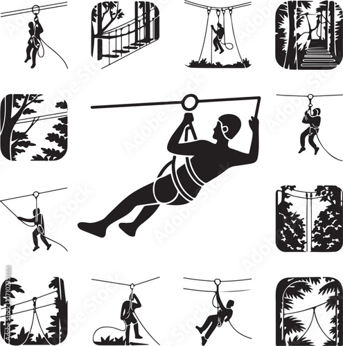 zipline, canopy, tour, adventure, park, extreme, sport, recreation, outdoor, activity, jungle, forest, nature, travel, tourism, vacation, holiday, thrill