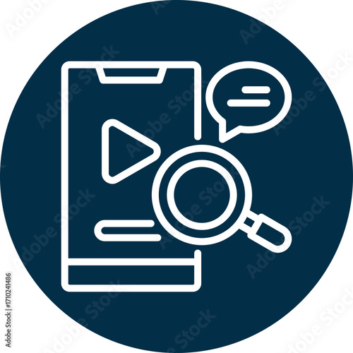 Content analysis icon for content marketing, business, website, application, printing, document, poster design, etc