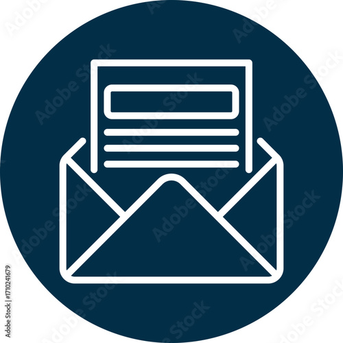 Newsletter icon for content marketing, business, website, application, printing, document, poster design, etc
