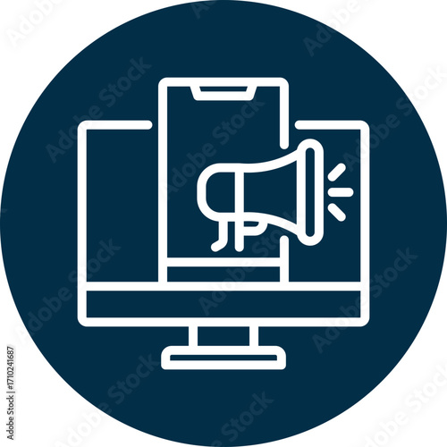 Digital marketing icon for content marketing, business, website, application, printing, document, poster design, etc