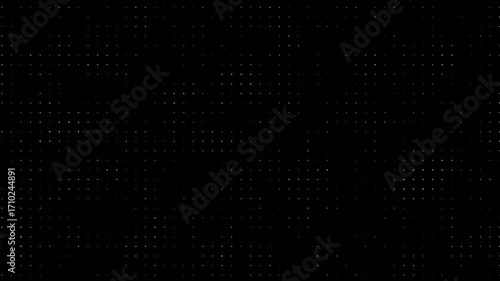 Abstract black background with scattered white dots and subtle light effects dynamic pattern motion graphic background for technology data science and digital concepts