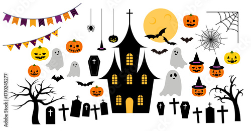 ハロウィンかわいいイラストセット