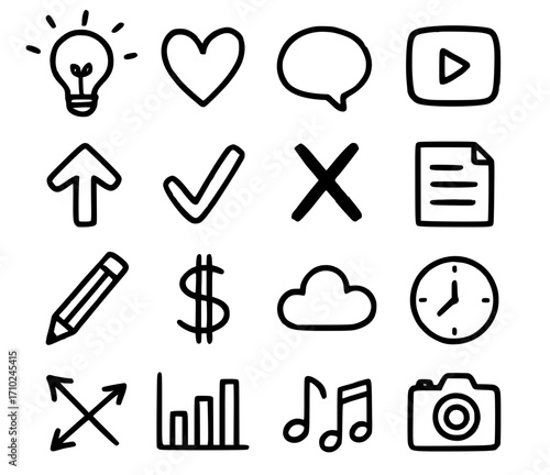 vector set of icons for web