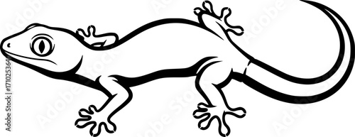 silhouette of a lizard, Gecko icon, Gecko silhouette vector