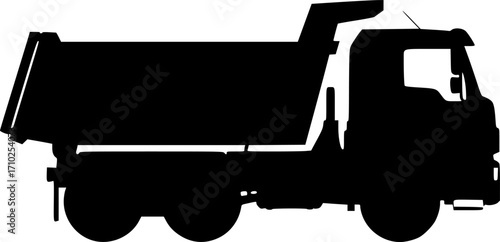 Dump truck silhouette, Dump truck black vector ,truck silhouette
