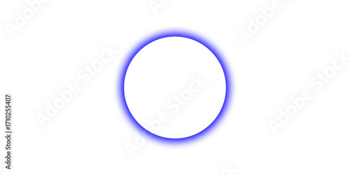 Minimal blue neon light circle sparkle art illustration design	
