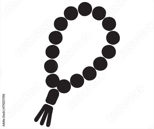 Beads Necklace Silhouette for Decoration and Symbolic Use