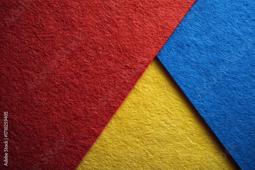 Primary Colors on Paper Texture