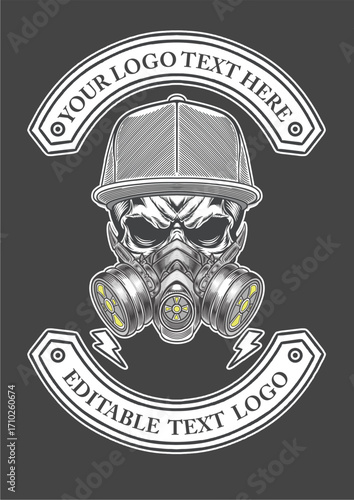 Vintage Skull Artwork - Urban Street Style Skull