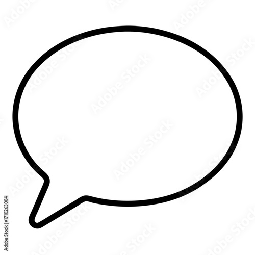 Comment and Chat Bubble Vector Icon – Social Media Interaction