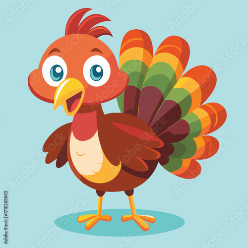 design logo vector icon cartoon illustration mascot turkey