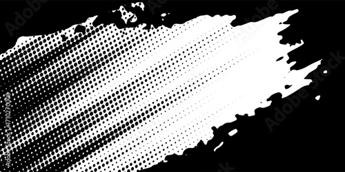 Smooth vector transition from black to white with straight broken lines. Modern vector background for transition from one image to another