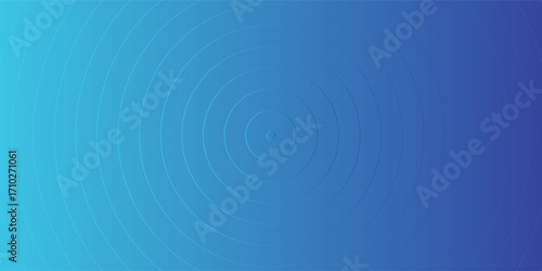Create a bold look with a centric circle background featuring vector graphics of sound waves.