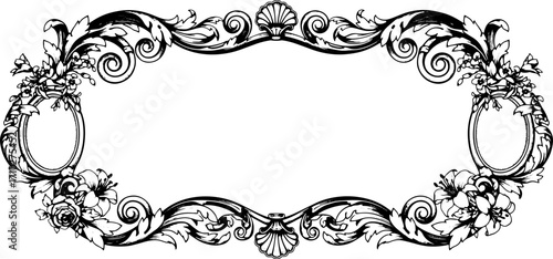 Silhouette design frame icon designs frame style 