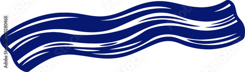 delicious navy blue bacon a delightful icon for breakfast menus and culinary designs, isolated on transparent background