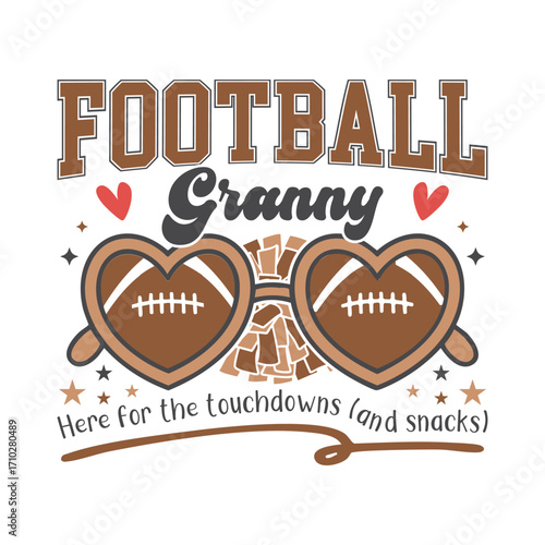 Football granny cheer football family, Football cheer family SVG