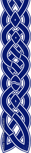 eternal celtic knot sapphire blue for heritage branding, isolated on transparent background