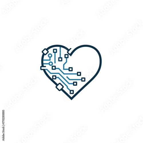 Vector icons of healthy heart, life saving, and medical care.