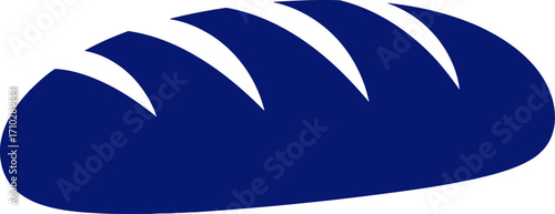 midnight blue artisan bread a icon for bakers, isolated on transparent background